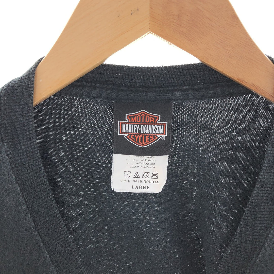 Harley-Davidson Back Print Motorcycle Bike T-Shirt Men's L /eaa390129