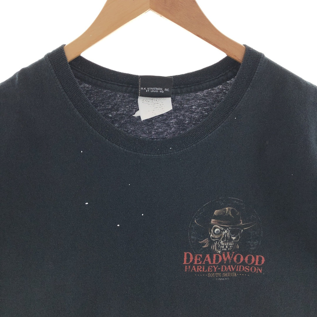 Harley-Davidson Back Print Motorcycle Bike T-Shirt Men's L /eaa390129