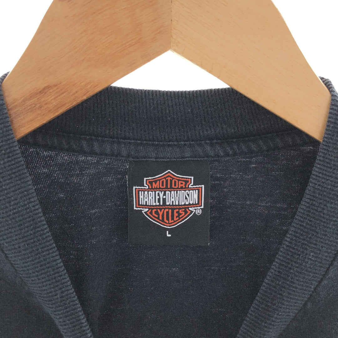 00'S Harley-Davidson Motorcycle Bike T-shirt Made in USA Men's L /eaa390138