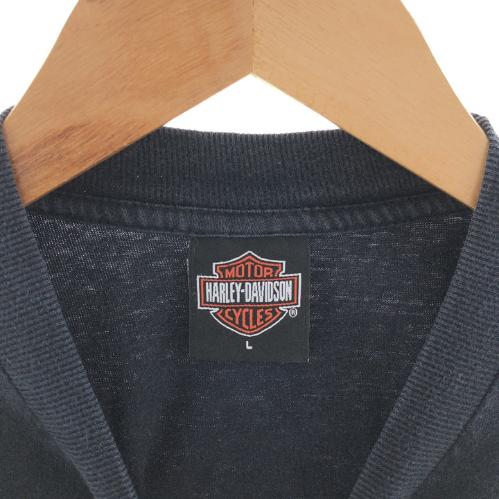 00'S Harley-Davidson Motorcycle Bike T-shirt Made in USA Men's L /eaa390138