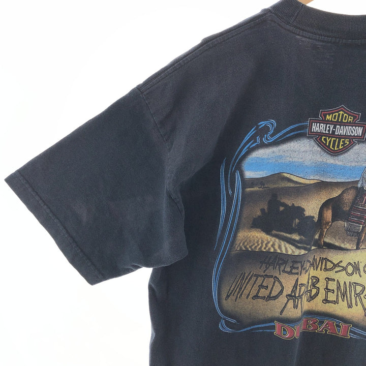 00'S Harley-Davidson Motorcycle Bike T-shirt Made in USA Men's L /eaa390138