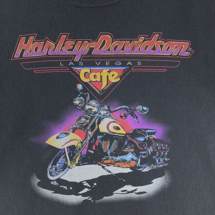 90'S Harley-Davidson CAFE Motorcycle Bike T-shirt Made in USA Men's L Vintage /eaa390153