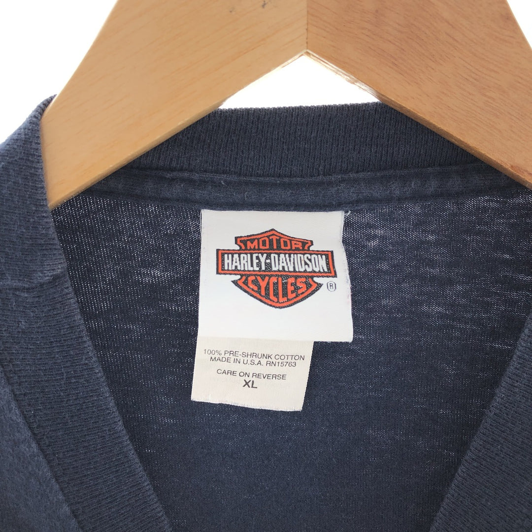 00'S Harley-Davidson HANES Motorcycle Bike T-shirt Made in USA Men's XL /eaa390163