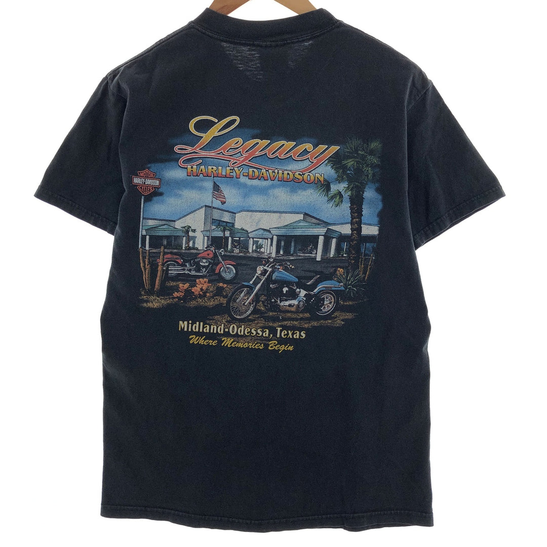 00'S Harley-Davidson HANES Motorcycle Bike T-shirt Made in USA Men's M /eaa390169