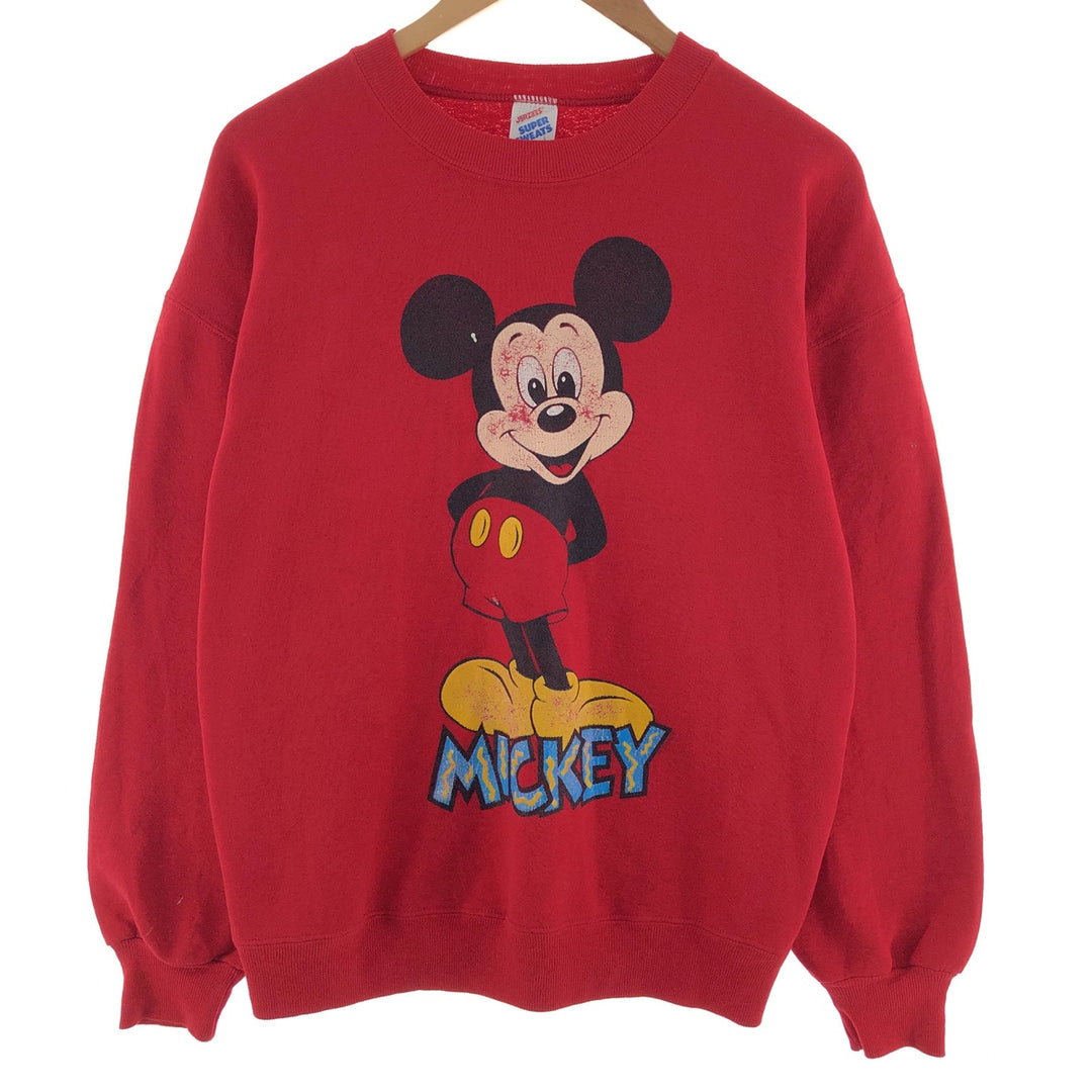 80s-90'S Jerseys Mickey Mouse Character Sweatshirt Trainer Made in USA Men's L Vintage /eaa390286