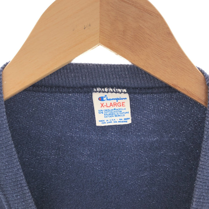 80'S Champion 3-row print tricot tag college sweatshirt, made in USA, men's S, vintage /eaa390305