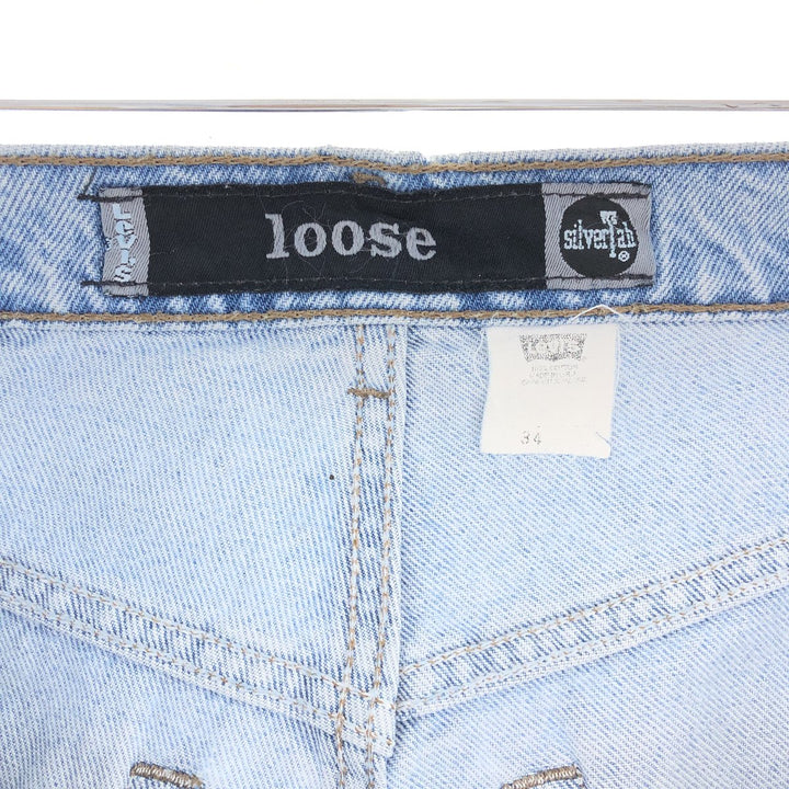 90'S Levi's SILVER TAB LOOSE denim shorts, made in USA, men's w35 vintage /eaa390348