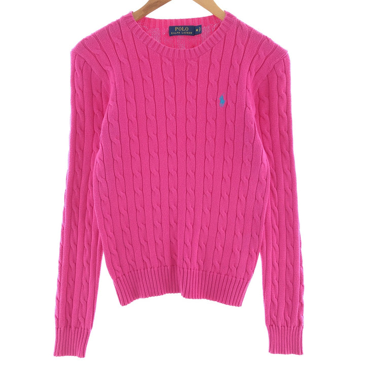 Ralph Lauren POLO RALPH LAUREN Cable knit cotton sweater Women's M size / eaa390353