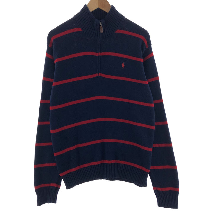 Ralph Lauren POLO by Ralph Lauren Cotton Knit Half Zip Sweater Men's L /eaa390421