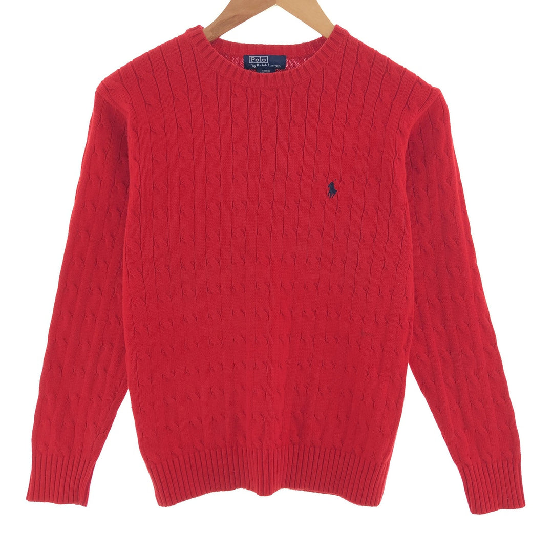 Ralph Lauren POLO by Ralph Lauren Cable Knit Cotton Sweater Women's M /eaa390434