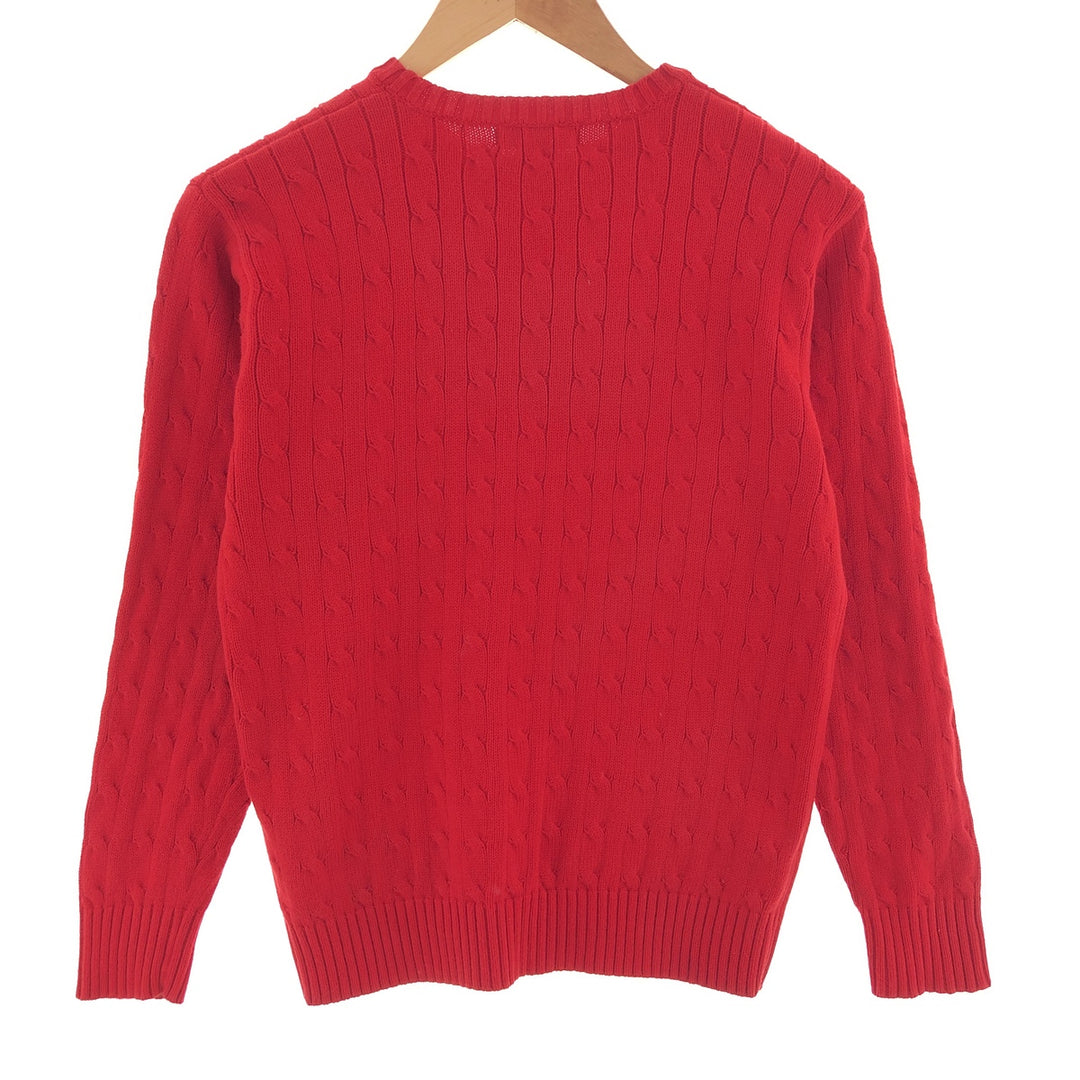 Ralph Lauren POLO by Ralph Lauren Cable Knit Cotton Sweater Women's M /eaa390434