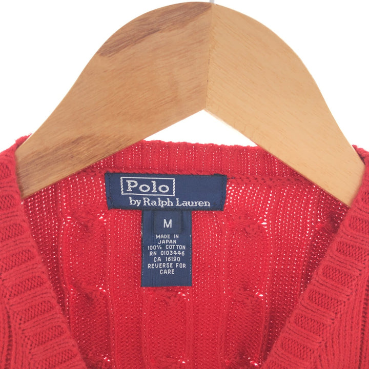 Ralph Lauren POLO by Ralph Lauren Cable Knit Cotton Sweater Women's M /eaa390434