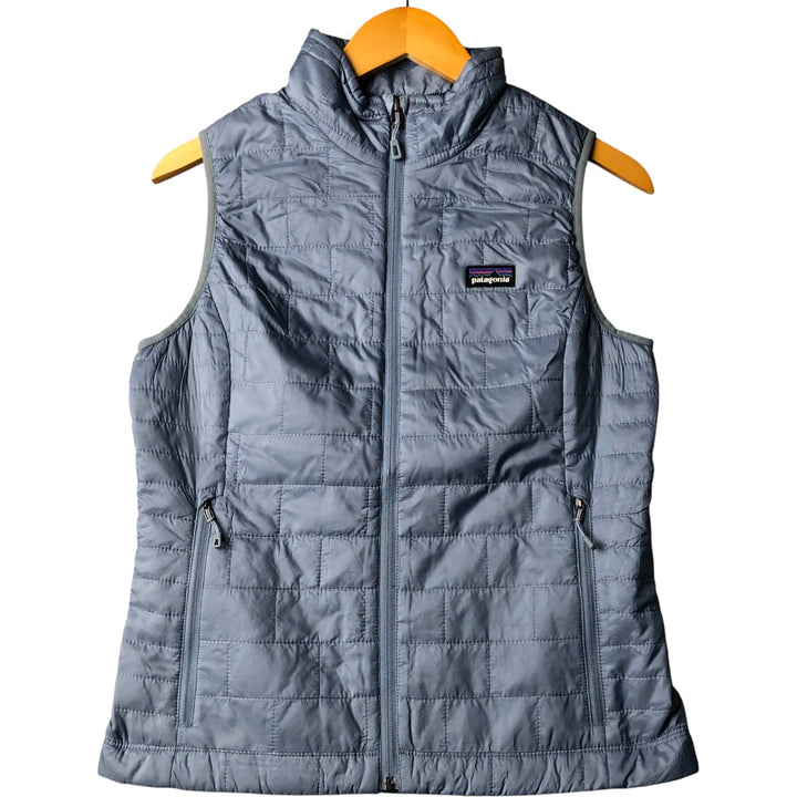 Patagonia Nano Puff Vest (84246SP14), padded quilted vest, women's size S polyester Blue type light blue Vintage Second Hand