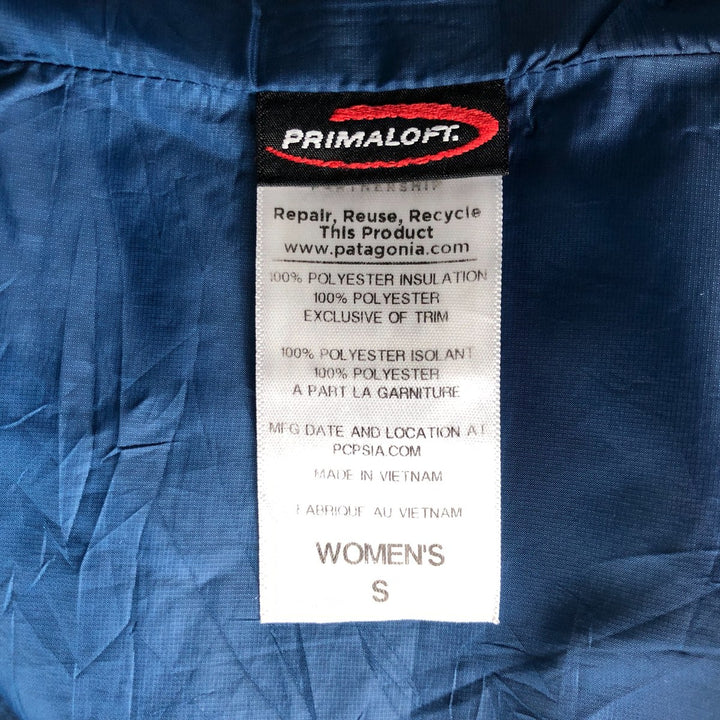 Patagonia Nano Puff Vest (84246SP14), padded quilted vest, women's size S polyester Blue type light blue Vintage Second Hand