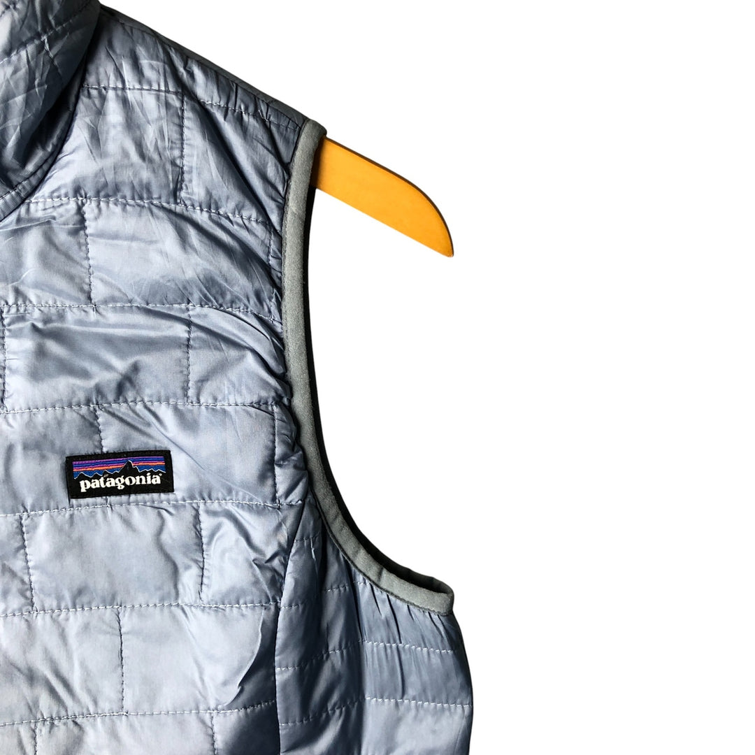 Patagonia Nano Puff Vest (84246SP14), padded quilted vest, women's size S polyester Blue type light blue Vintage Second Hand