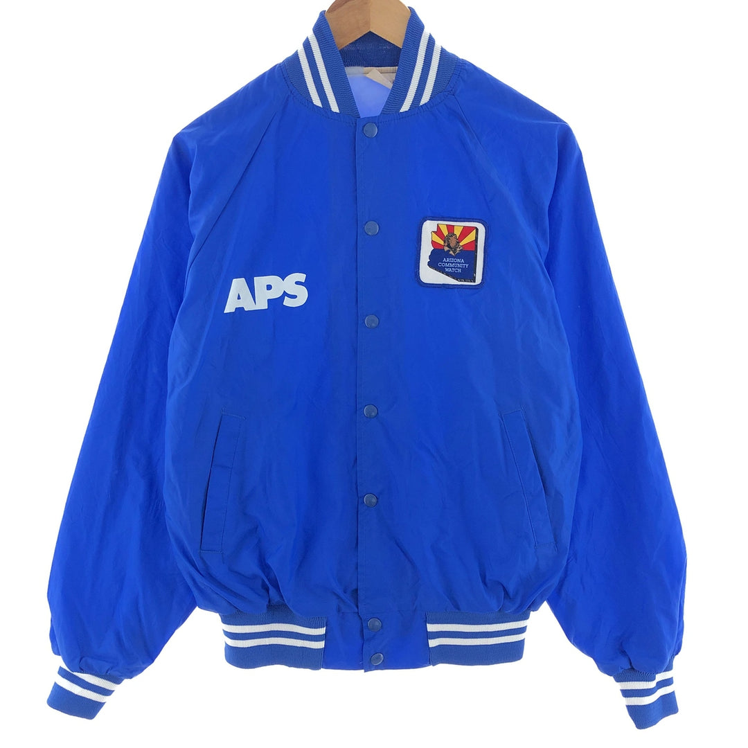 AUBURN SPORTSWEAR Nylon Stadium Jacket Award Jacket Varsity Jacket Made in USA Men's M Nylon blue type Vintage Second Hand
