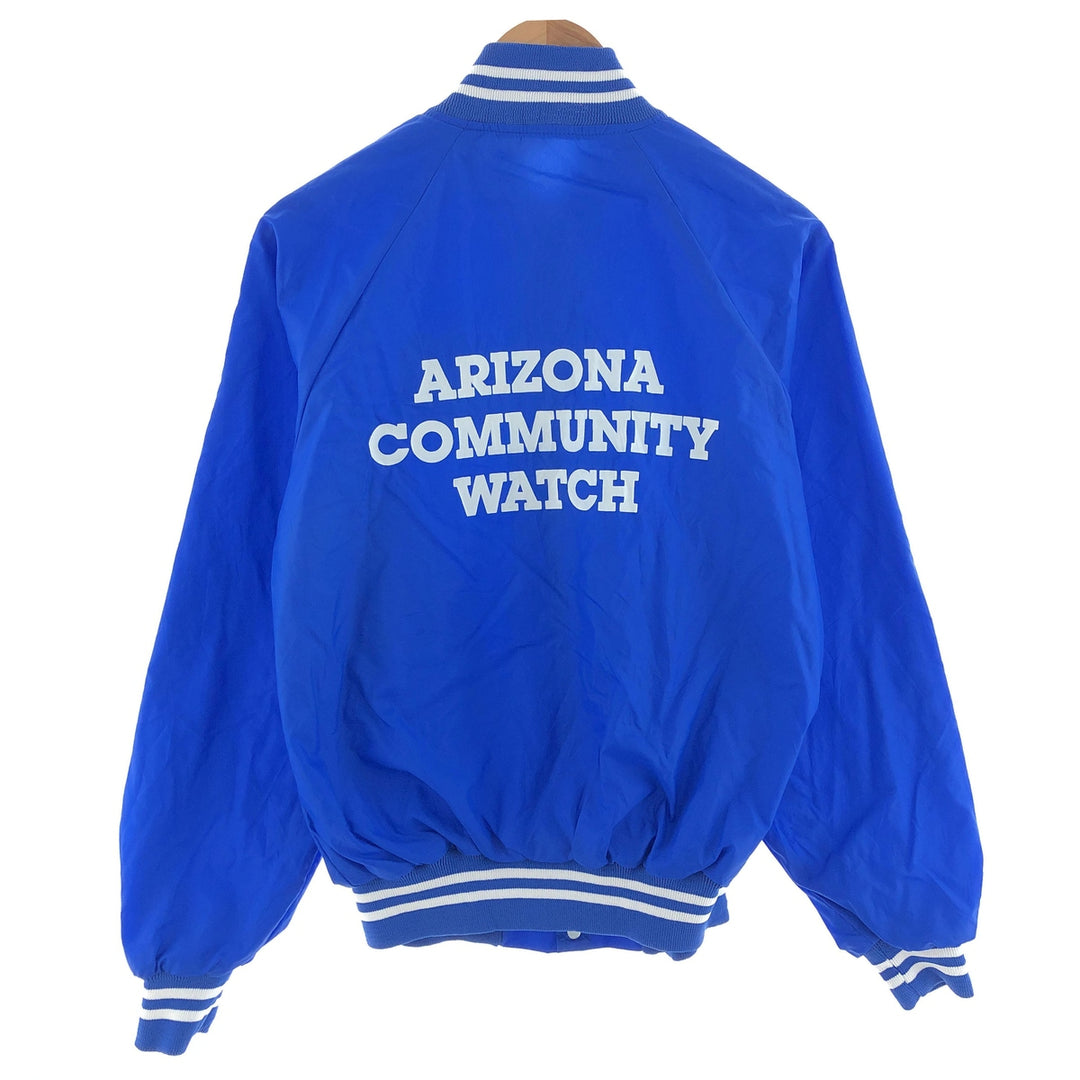 AUBURN SPORTSWEAR Nylon Stadium Jacket Award Jacket Varsity Jacket Made in USA Men's M Nylon blue type Vintage Second Hand