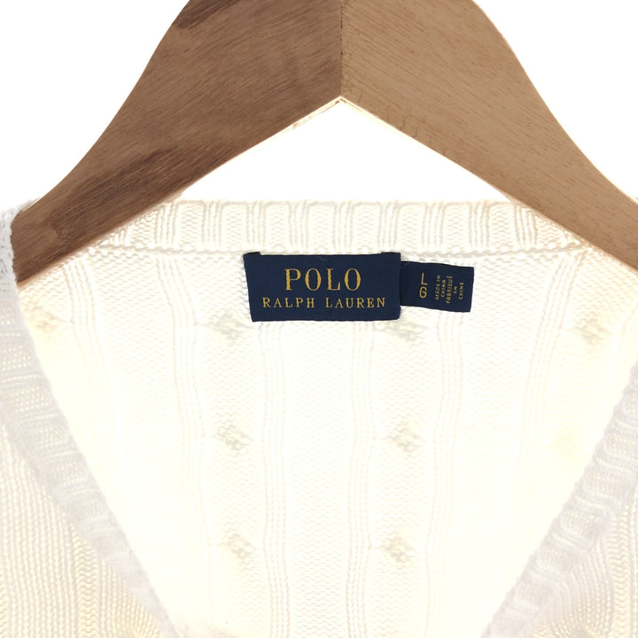 Ralph Lauren POLO RALPH LAUREN Cable knit cotton sweater Women's L /eaa390508