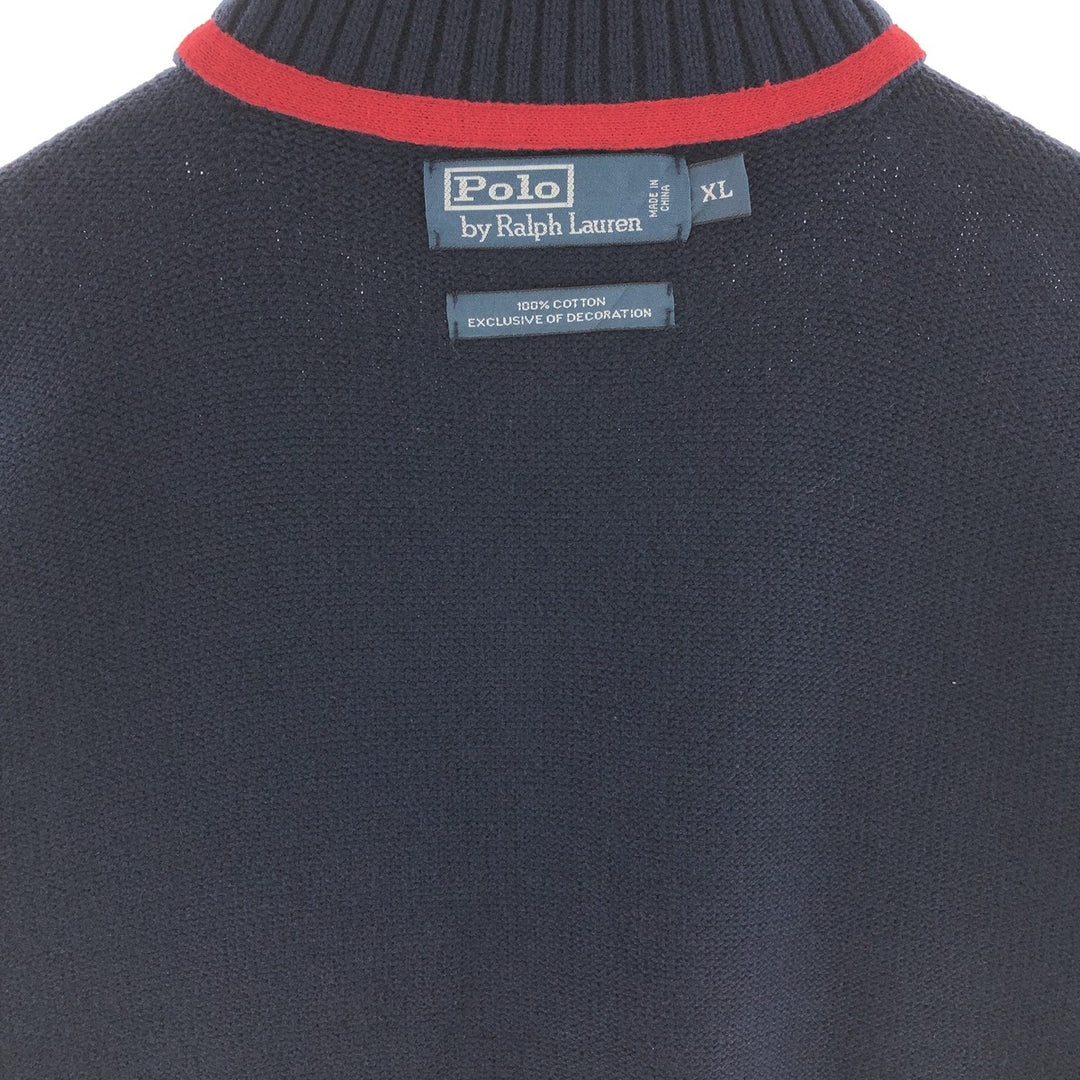 Ralph Lauren POLO by Ralph Lauren Cotton Knit Half Zip Sweater Men's XL /eaa390520