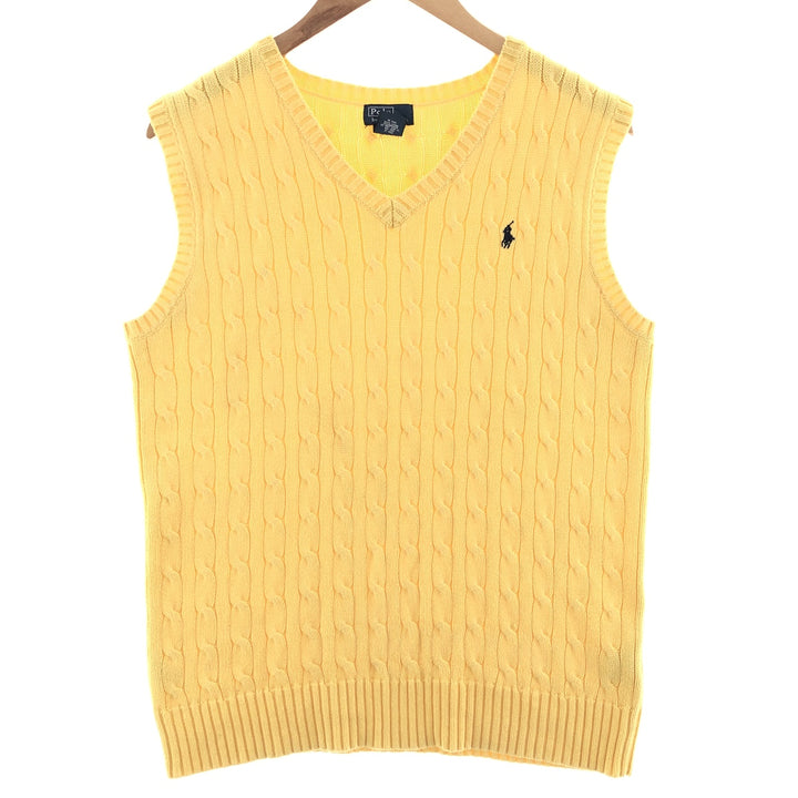 Ralph Lauren POLO by Ralph Lauren V-neck cotton knit vest, men's S /eaa390610