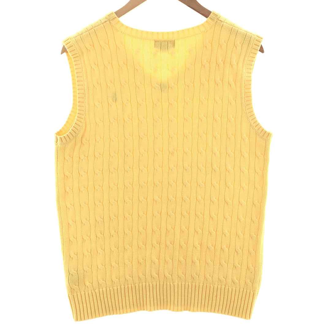 Ralph Lauren POLO by Ralph Lauren V-neck cotton knit vest, men's S /eaa390610