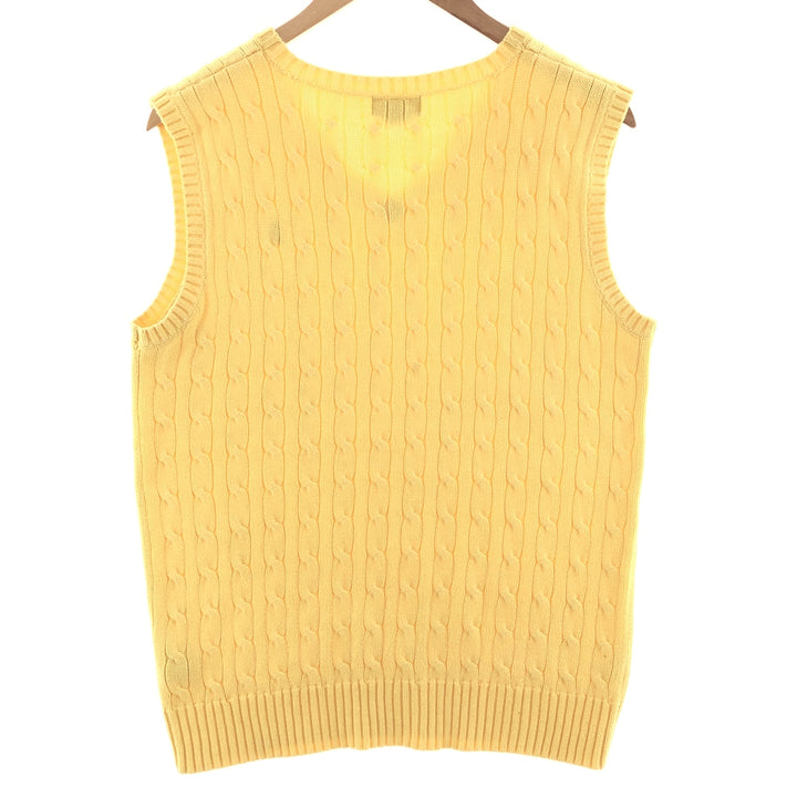 Ralph Lauren POLO by Ralph Lauren V-neck cotton knit vest, men's S /eaa390610