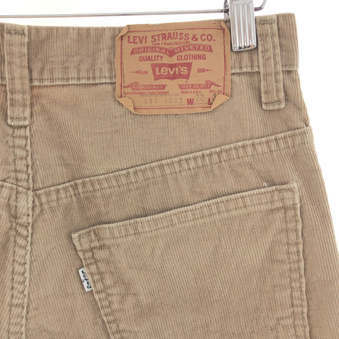 80's Levi's 517-1523 Bootcut Corduroy Pants Men's W32 Vintage / eaa390643