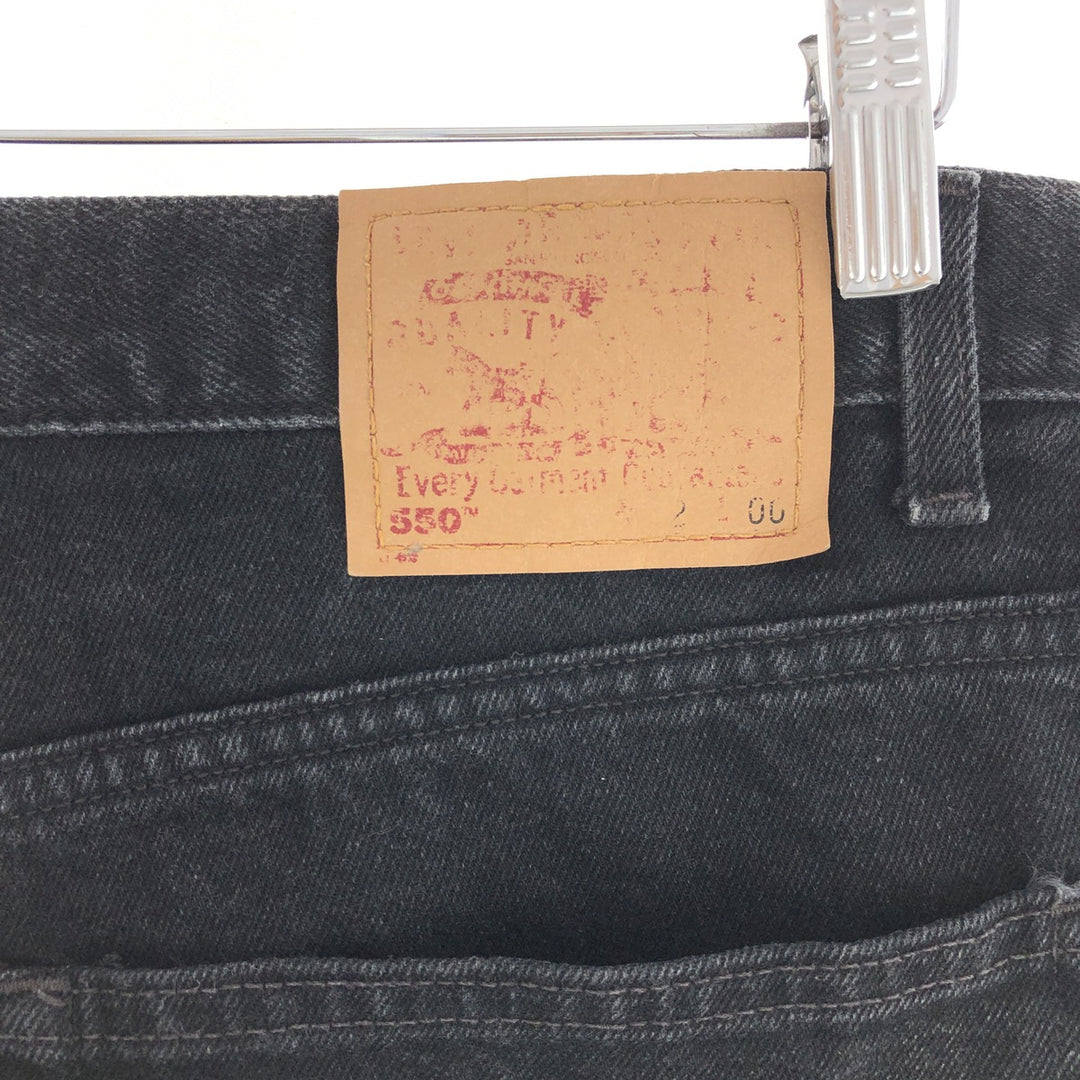 Big size 90'S Levi's 505 REGULAR FIT black denim shorts, half pants, men's w42, vintage / eaa390680