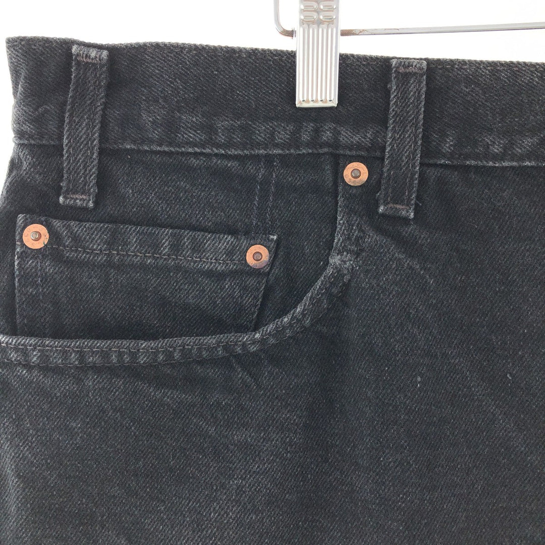 Big size 90'S Levi's 505 REGULAR FIT black denim shorts, half pants, men's w42, vintage / eaa390680