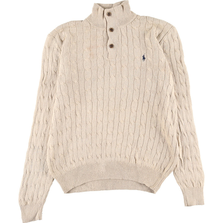 Ralph Lauren POLO RALPH LAUREN Ribbed half button knit sweater Men's L size / eaa390690