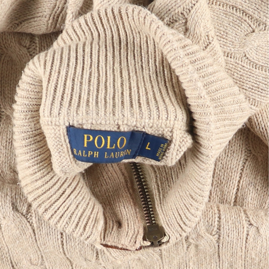 Ralph Lauren POLO RALPH LAUREN Ribbed half button knit sweater Men's L size / eaa390690