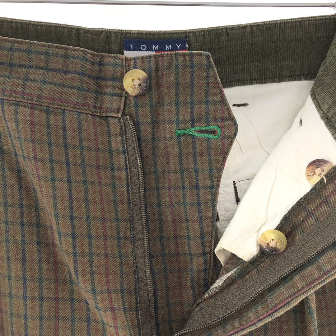 90'S Tommy Hilfiger Check Pattern Two-pleat Cotton Pants Men's W30 Vintage / eaa390736