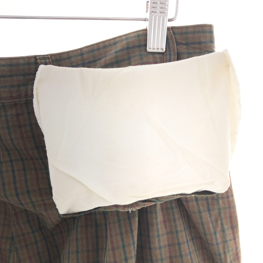 90'S Tommy Hilfiger Check Pattern Two-pleat Cotton Pants Men's W30 Vintage / eaa390736