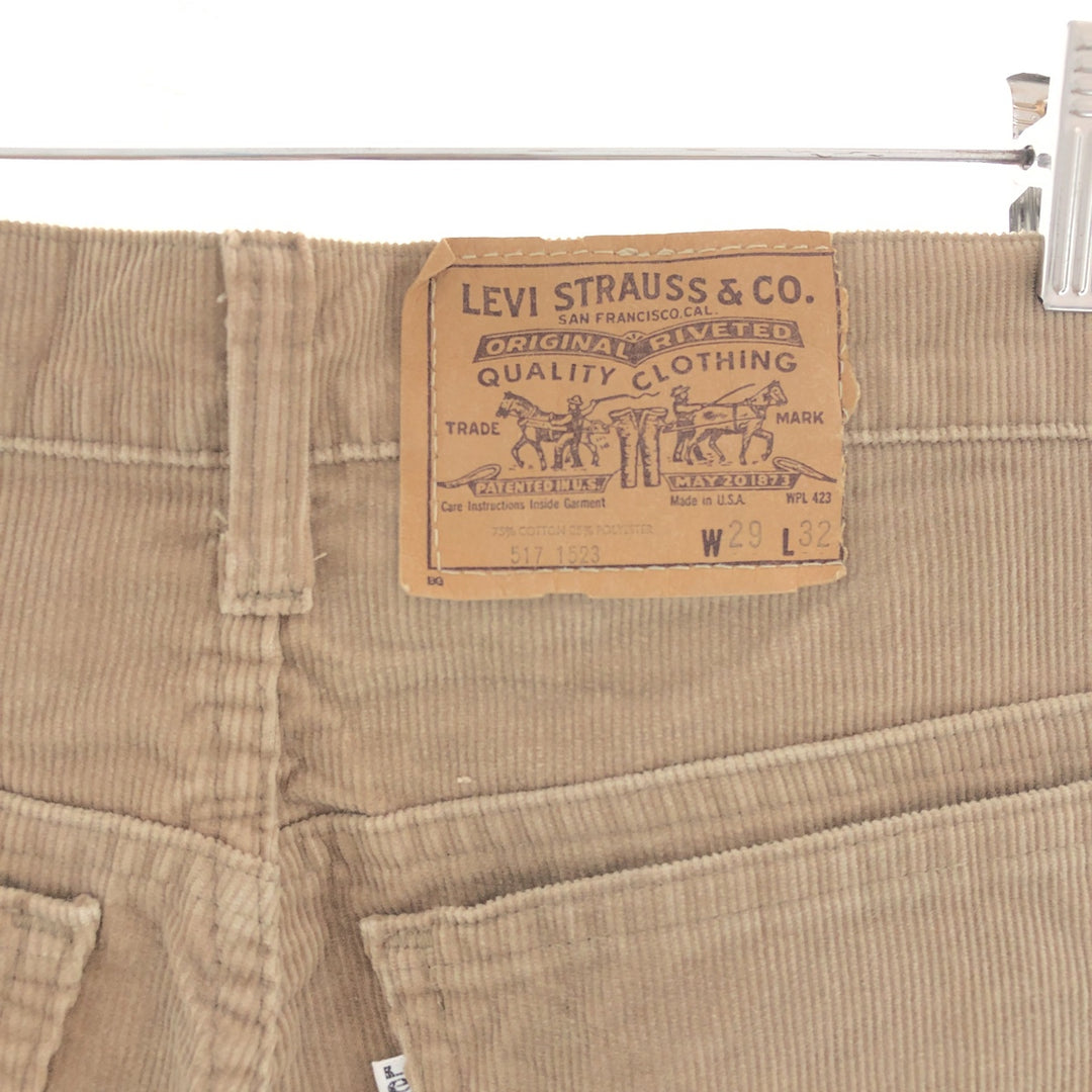 80'S Levi's 517 Bootcut Corduroy Pants Made in USA Men's W30 Vintage /eaa390823