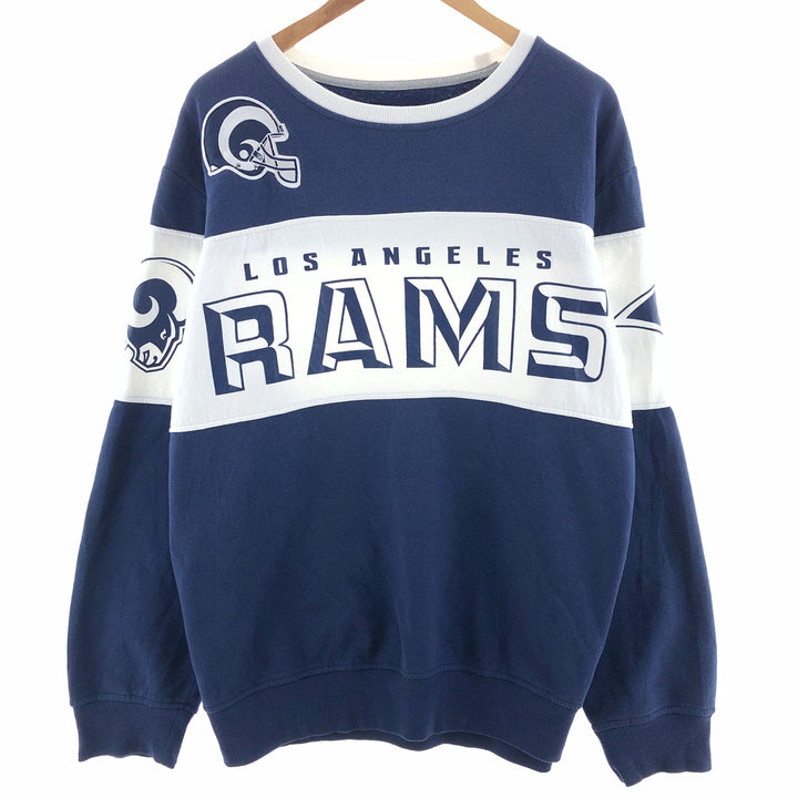 HANDS HIGH NFL LOS ANGELES RAMS Los Angeles Rams Sleeve Print Sweatshirt Trainer Men's XL /eaa390989