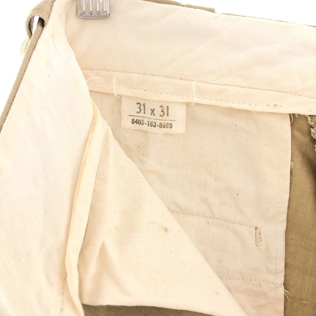 1960'S USARMY Military Chino Pants Made in USA 31x31 Women's L (w28) Vintage /eaa391030