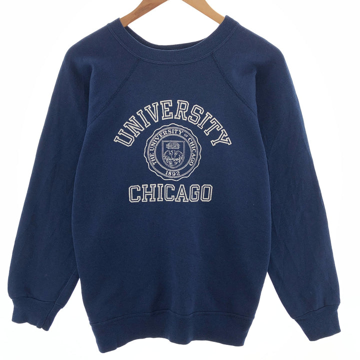 80'S Champion 3-row print tricot tag college sweatshirt, made in USA, women's M, vintage /eaa391089