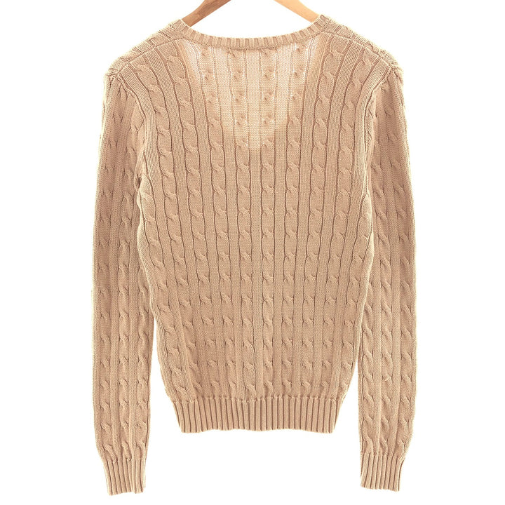 Ralph Lauren RALPH LAUREN SPORT Cable knit V-neck cotton knit sweater Women's M /eaa391205