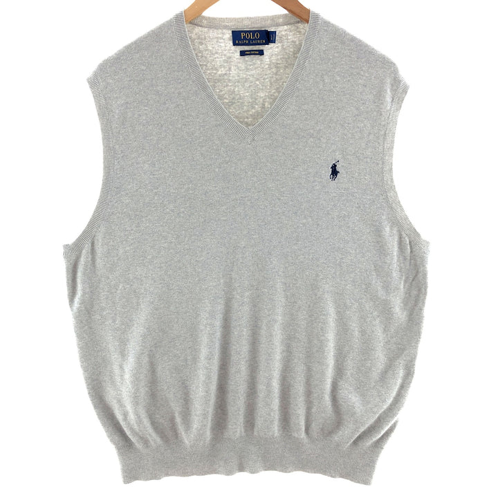 Ralph Lauren POLO RALPH LAUREN V-neck Pima cotton knit vest Men's L /eaa391220