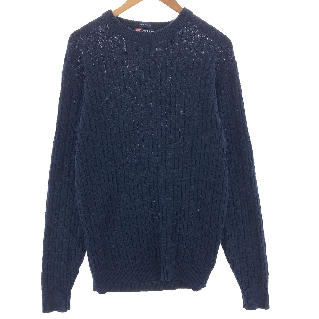 Ralph Lauren CHAPS Cable Knit Linen x Cotton Knit Sweater Men's L /eaa391262