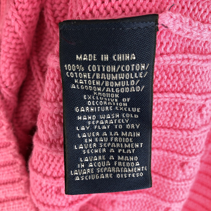 Ralph Lauren RALPH LAUREN SPORT Cable Knit Cotton Knit Sweater Women's M cotton pink type Vintage Second Hand