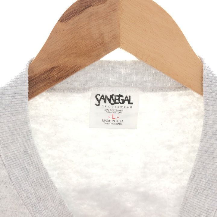 90'S SANSEGAL Wolf Pattern Animal Sweatshirt Trainer Made in USA Men's L Vintage /eaa391350