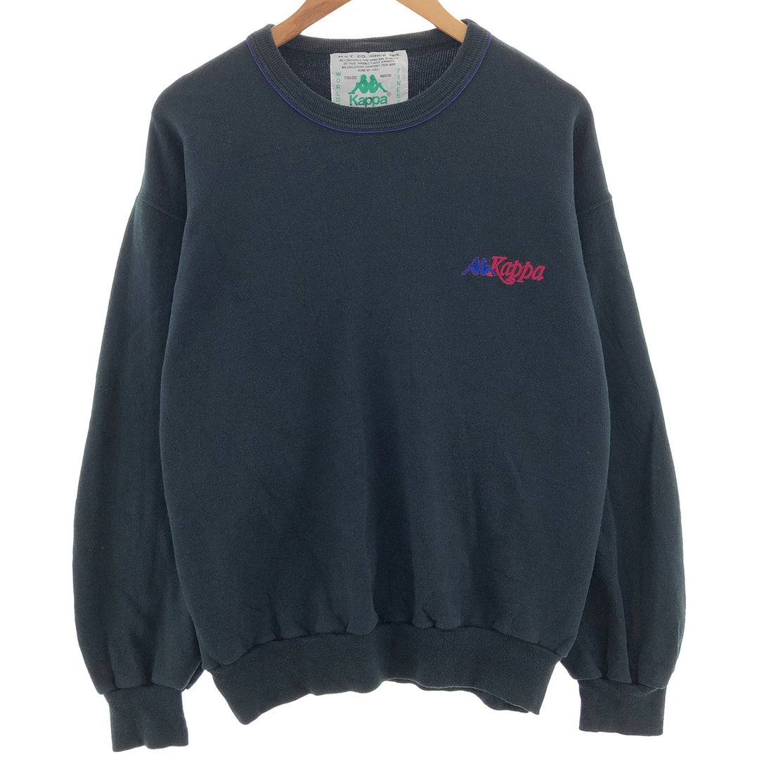 90'S Kappa One Point Logo Sweatshirt Trainer Made in Italy Men's L Vintage /eaa391356