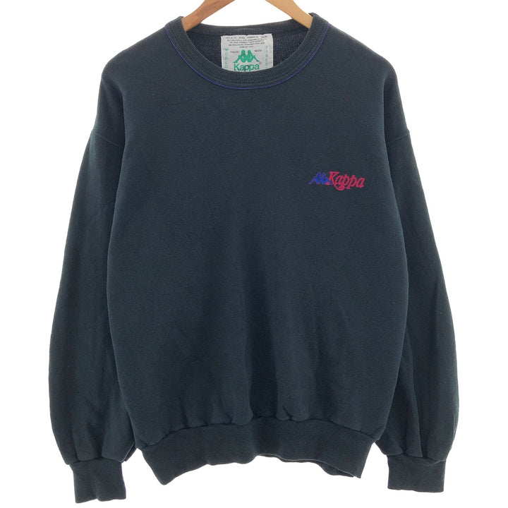 90'S Kappa One Point Logo Sweatshirt Trainer Made in Italy Men's L Vintage /eaa391356
