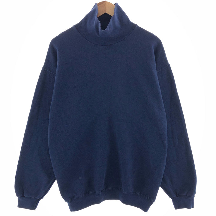90'S PLUMA Turtleneck Plain Blank Sweatshirt Trainer Made in USA Men's L Vintage /eaa391363