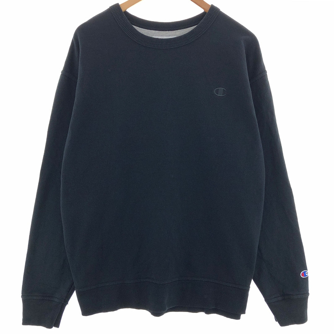 Champion Authentic One Point Logo Sweatshirt, Men's XL cotton black type Vintage Second Hand