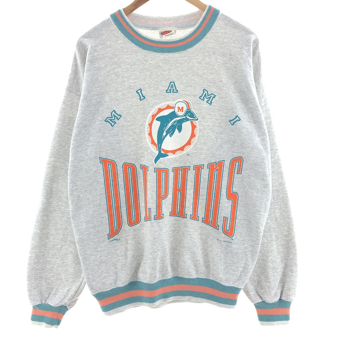 90'S NUTNEG NFL MIAMI DOLPHINS Miami Dolphins sweatshirt, made in USA, men's L, vintage /eaa391383