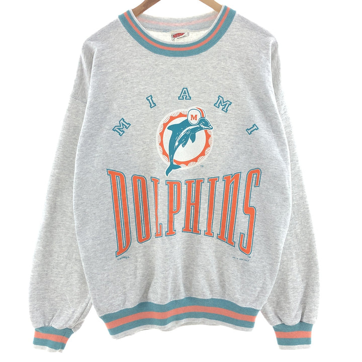 90'S NUTNEG NFL MIAMI DOLPHINS Miami Dolphins sweatshirt, made in USA, men's L, vintage /eaa391383