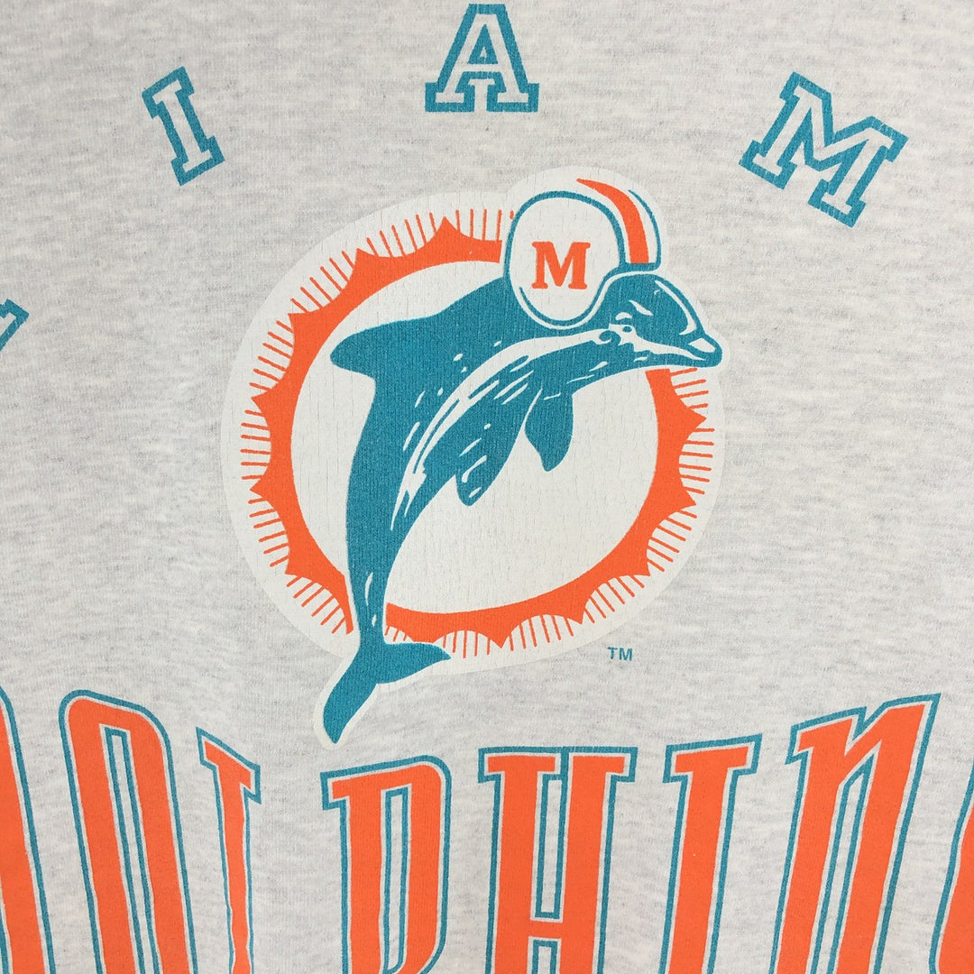 90'S NUTNEG NFL MIAMI DOLPHINS Miami Dolphins sweatshirt, made in USA, men's L, vintage /eaa391383