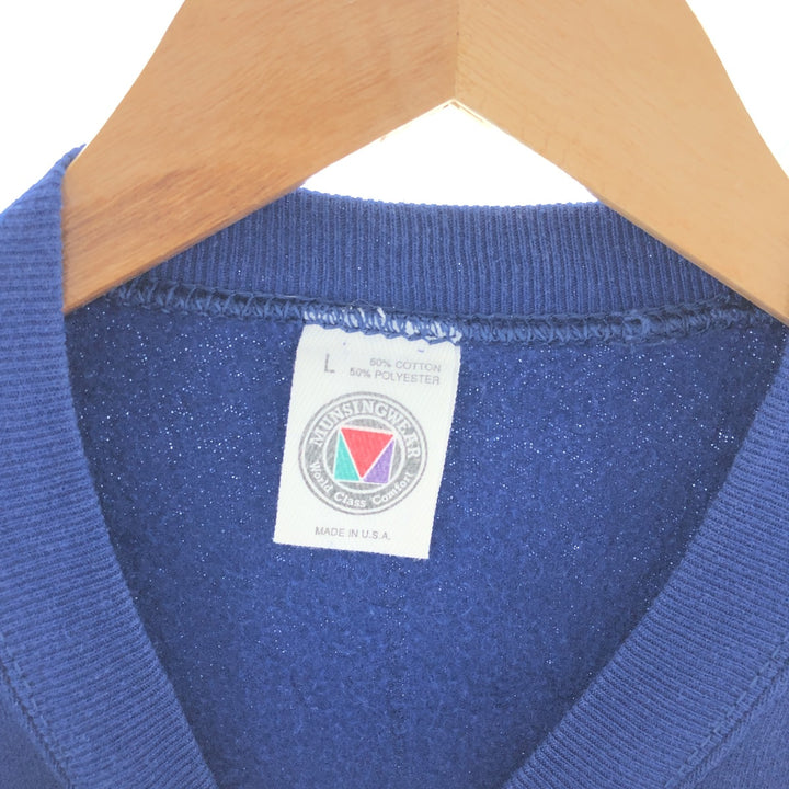 90'S MUNSINGWEAR Plain Blank Sweatshirt Trainer Made in USA Men's L Vintage /eaa391403